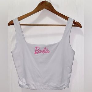 Barbie Spell Out Graphic Crop Top Baby Tee Tank Collaboration Medium